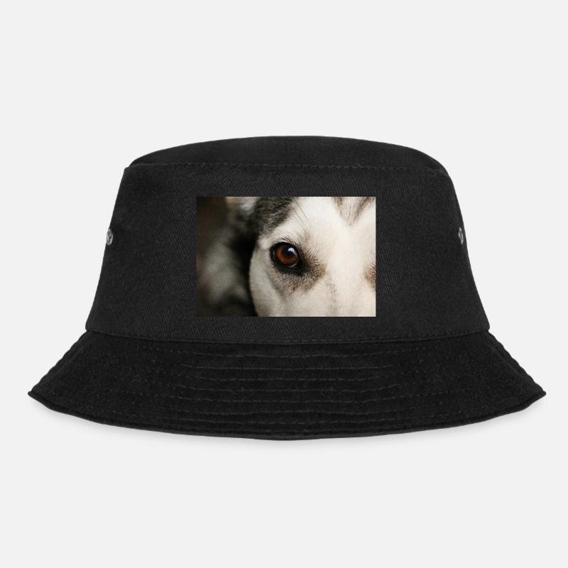 Huskyauge - Bucket Hat - Schwarz