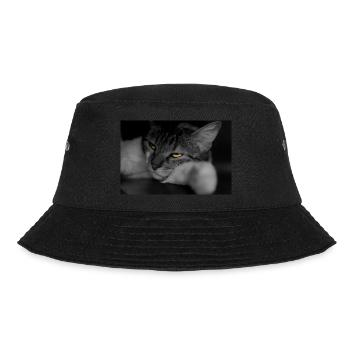 Die Katze mit dem schrecklichen Blick - Bucket Hat - Schwarz - Vorne - Lela (165cm)