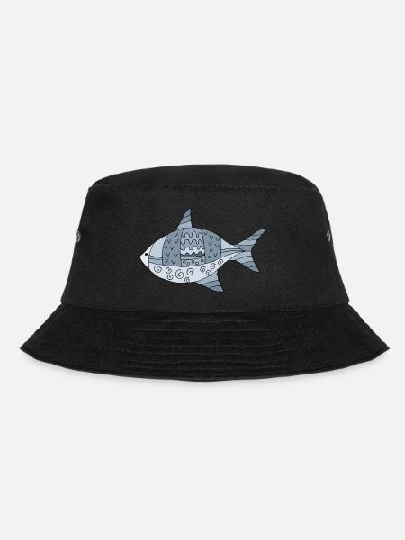 Fisch - Bucket Hat - Schwarz