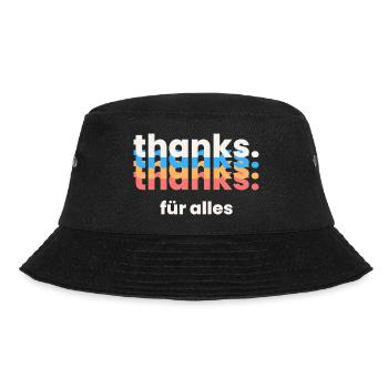 Thanks für alles - Bucket Hat - Schwarz - Vorne - Lela (165cm)