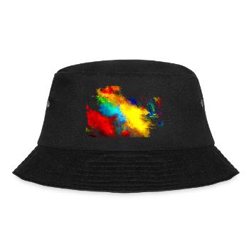 "MixedArt" Acryl Paint by Marco Eckenbrecht - Bucket Hat - Schwarz - Vorne - Lela (165cm)