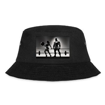 Couple Weightlifting - Bucket Hat - Schwarz - Vorne - Lela (165cm)