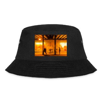 Abstract people under the bridge with music in the - Bucket Hat - black - Front - Lela (165cm)