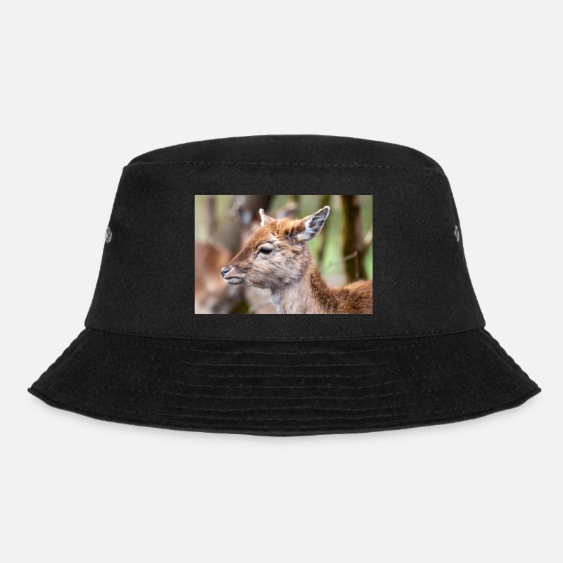 Damhirsch Damwild Dama - Bucket Hat - Schwarz