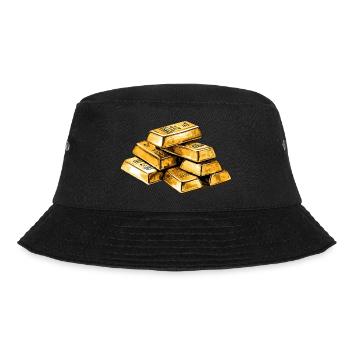 Gold bars - lifestyle and financial success - Bucket Hat - black - Front - Lela (165cm)