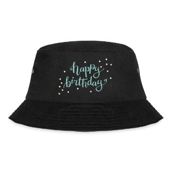 Happy Birthday - Bucket Hat - Schwarz - Vorne - Lela (165cm)