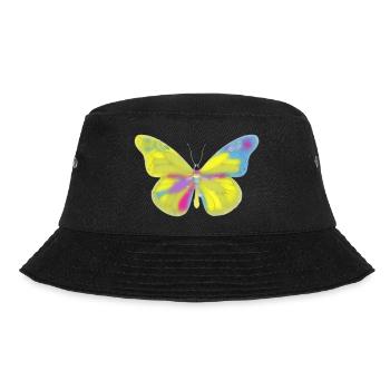 Bunte Schmetterling - Bucket Hat - Schwarz - Vorne - Lela (165cm)