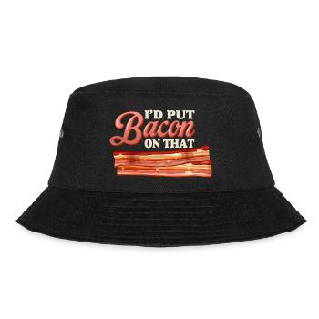 I'd put bacon on the funny bacon lover - Bucket Hat - black - Front - Lela (165cm)
