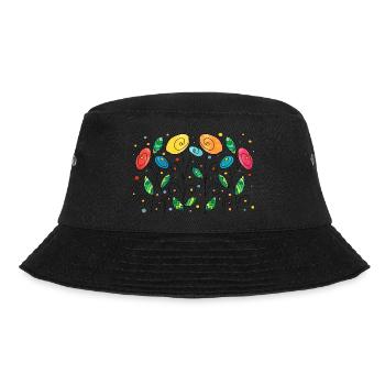 Blumen - Bucket Hat - Schwarz - Vorne - Lela (165cm)