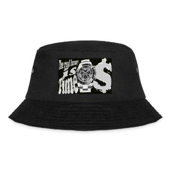 Der wahre Luxus ist die Zeit - Bucket Hat - Schwarz - Vorne - Lela (165cm)