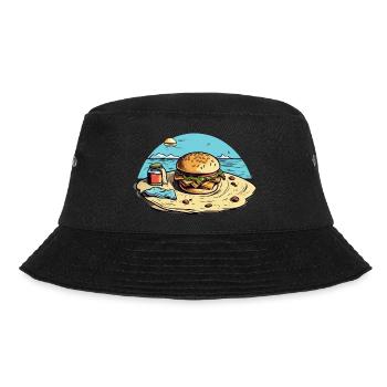 Hamburger at beach n°1 - Bucket Hat - black - Front - Lela (165cm)