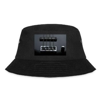 The side holder of a black electric bass. - Bucket Hat - black - Front - Lela (165cm)
