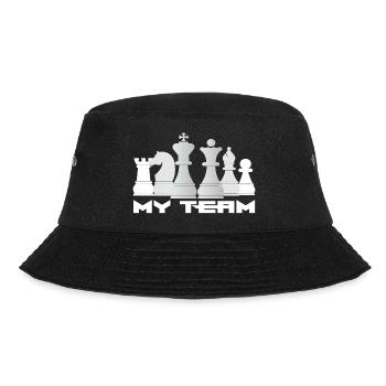 Schach - Bucket Hat - Schwarz - Vorne - Lela (165cm)