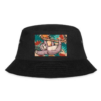 Exotic Animal Idler Gift Sloth - Bucket Hat - black - Front - Lela (165cm)