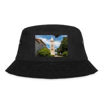 St.-Georgs-Kirche, Primošten, Šibenik-Knin, Kroatien - Bucket Hat - Schwarz - Vorne - Lela (165cm)