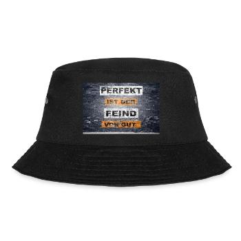 Perfekt ist der Feind von gut Graffiti - Bucket Hat - Schwarz - Vorne - Lela (165cm)