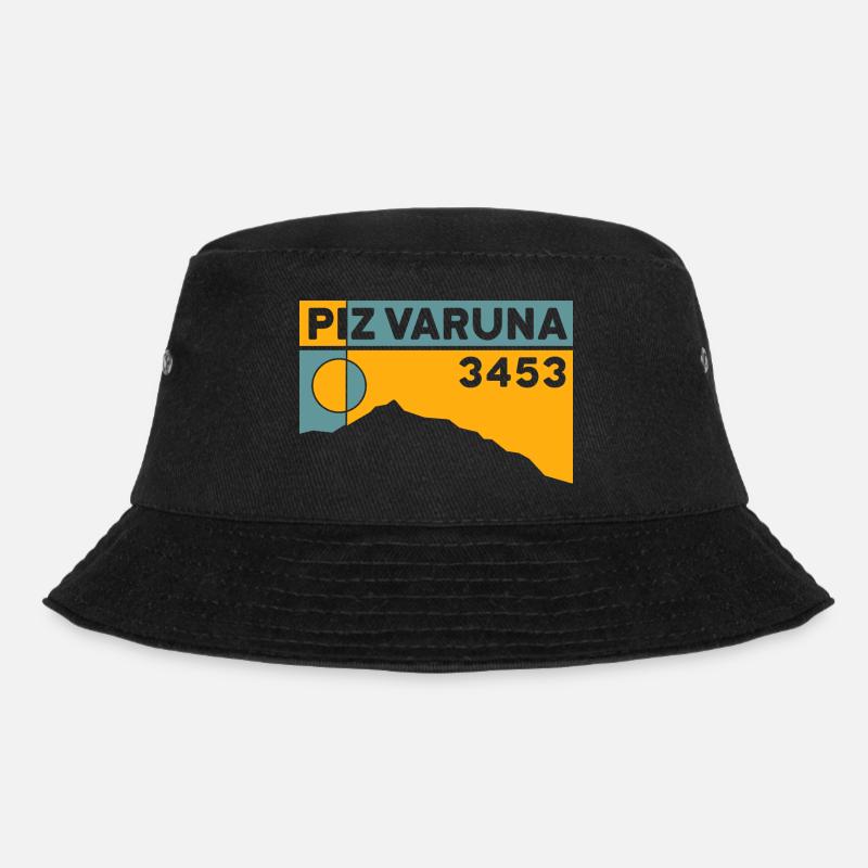 Piz Varuna Skitour Skigebiet Wandern Normalweg - Bucket Hat - Schwarz