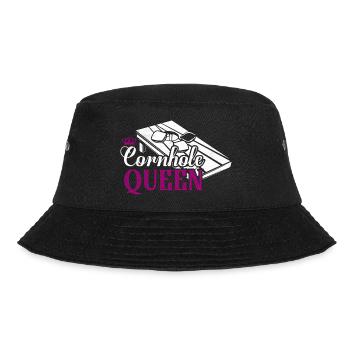 Cornhole Queen Bean Bag Toss Player - Bucket Hat - black - Front - Lela (165cm)
