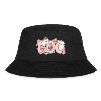 Boo Cute Ghosts Spider Pumpkin And Cat Halloween - Bucket Hat - black - Front - Lela (165cm)