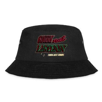 Swimming Swim Bike Run Tshirts Joke - Bucket Hat - black - Front - Lela (165cm)