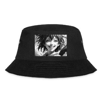 DreamShaper crazy smile black white - Bucket Hat - black - Front - Lela (165cm)