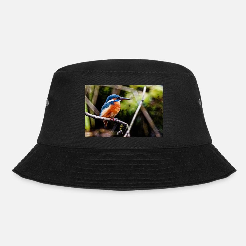 Eisvogel - Bucket Hat - Schwarz