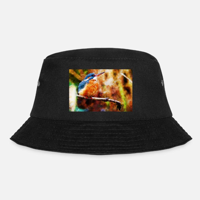 Eisvogel - Bucket Hat - Schwarz