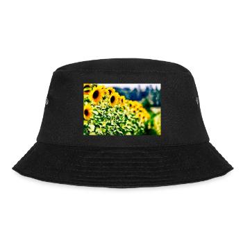 Sonnenblumen - Bucket Hat - Schwarz - Vorne - Lela (165cm)