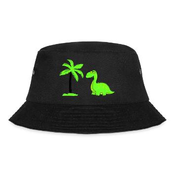 dinosaurier palme 02 - Bucket Hat - Schwarz - Vorne - Lela (165cm)