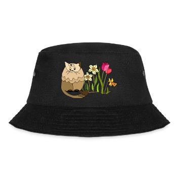 Katze - Bucket Hat - Schwarz - Vorne - Lela (165cm)
