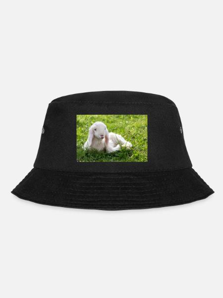 Lamm mit Kussmund - Bucket Hat - Schwarz