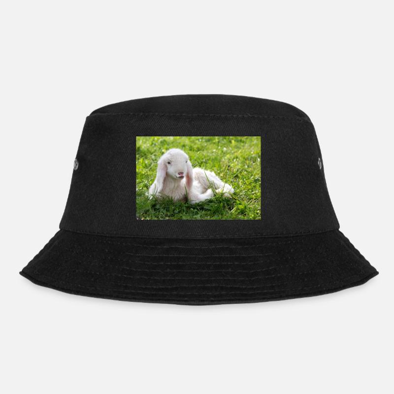 Lamm mit Kussmund - Bucket Hat - Schwarz
