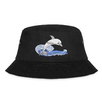 Delfin - Bucket Hat - Schwarz - Vorne - Lela (165cm)