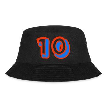 10. 10 JAHRE. 10-JÄHRIGES JUBILÄUM. 10-JÄHRIGES JUBILÄUM. - Bucket Hat - Schwarz - Vorne - Lela (165cm)