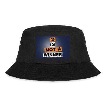 2 ist kein Gewinner, der Schriftzug Graffiti sagt - Bucket Hat - Schwarz - Vorne - Lela (165cm)