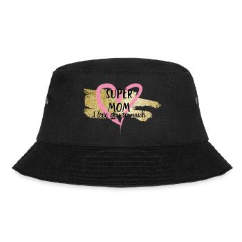 Super Mama, ich liebe dich - Bucket Hat - Schwarz - Vorne - Lela (165cm)