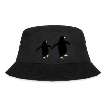 pinguin silhouette 2 - Bucket Hat - Schwarz - Vorne - Lela (165cm)
