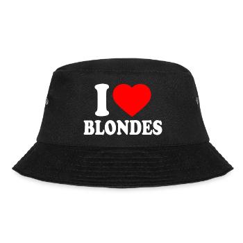 I love blondes - Bucket Hat - Schwarz - Vorne - Lela (165cm)