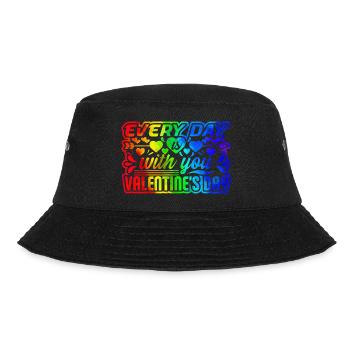 Love me Valentine Happy Valentines Valentines - Bucket Hat - black - Front - Lela (165cm)