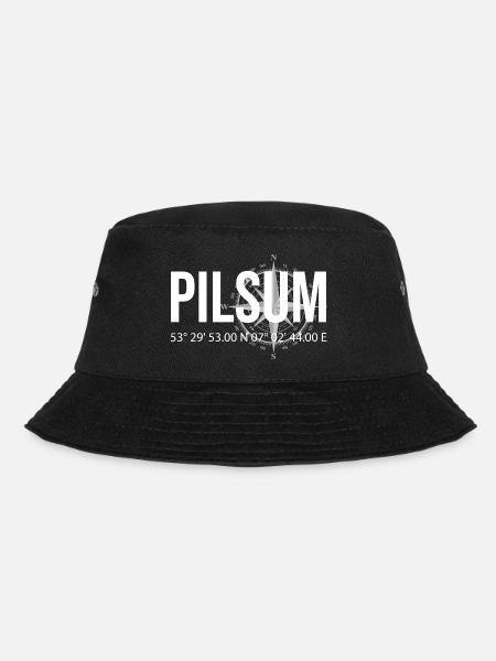 Koordinaten Pilsum - Bucket Hat - Schwarz