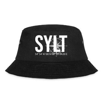 Koordinaten Sylt - Bucket Hat - Schwarz - Vorne - Lela (165cm)