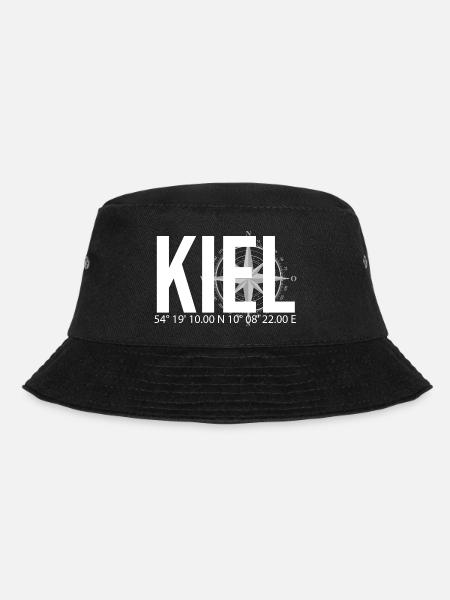 Koordinaten Kiel - Bucket Hat - Schwarz