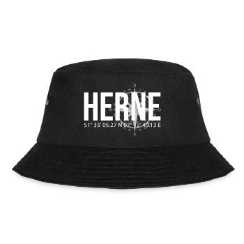 Koordinaten Herne - Bucket Hat - Schwarz - Vorne