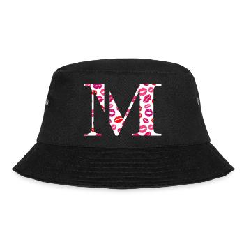 Buchstabe m Küsse - Bucket Hat - Schwarz - Vorne - Lela (165cm)