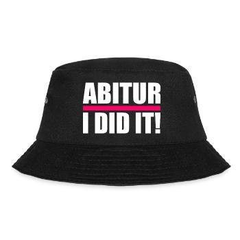 Abitur - Bucket Hat - Schwarz - Vorne - Lela (165cm)