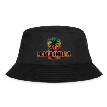 Mallorca 2024 Team Palmen Bunt - Bucket Hat - Schwarz - Vorne - Lela (165cm)