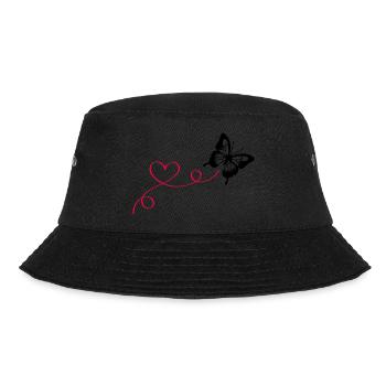 Butterfly Love - Bucket Hat - black - Front - Lela (165cm)