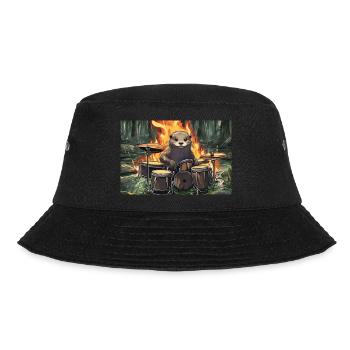 Otti Schlagzeug - Bucket Hat - Schwarz - Vorne - Lela (165cm)