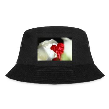 White & Red Roses - Bucket Hat - black - Front - Lela (165cm)