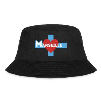 i love Marseille - Bucket Hat - black - Front - Lela (165cm)